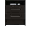 Rowley 2-Drawer 1-Shelf Rectangle Nightstand Black Wengue