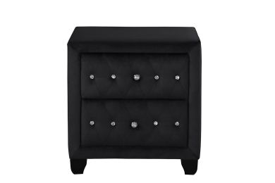 Sophia Night Stand In Color Black Made With Wood