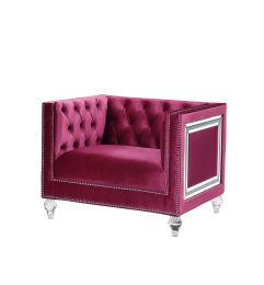 Heibero Chair; Burgundy Velvet 56897