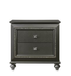 Kaitlyn Nightstand; Metallic Gray 27283