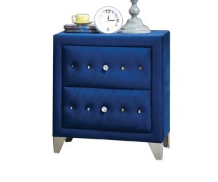 Dante Nightstand; Blue Velvet 24223