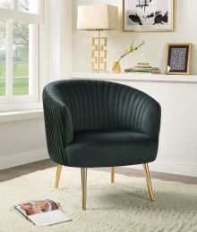 Sigurd Accent Chair; Velvet & Gold 59890