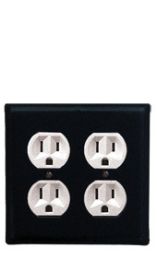 Plain - Double Outlet Cover