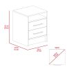 Rowley 2-Drawer 1-Shelf Rectangle Nightstand Black Wengue