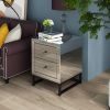 mirrored 2 drawer nightstand; Modern End Table with Drawer; Bedside Table for Bedroom; Living Room