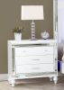 Sterling Mirror Framed Nightstand Made with Wood in White