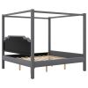 King Size Upholstery Canopy Platform Bed with Headboard,Support Legs