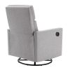 Modern Upholstered Rocker Nursery Chair Plush Seating Glider Swivel Recliner Chair; Gray