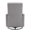 Modern Upholstered Rocker Nursery Chair Plush Seating Glider Swivel Recliner Chair; Gray