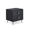 Elms Night Table in Black AL