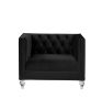 Heibero Chair; Black Velvet 56997