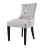 Cream Bounded leather Dinng Chair Living Room Chair (2 pcs set)