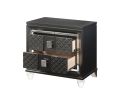 Sawyer Nightstand; Metallic Gray 27973