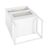 Nightstand with Wireless Charging Station / LED Lights / Drawer; White Bedside Table for Bedroom