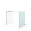 Whole Tempered Glass Coffee Table End Table Side Table for Living Room; bedroom; White