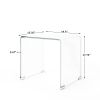 Whole Tempered Glass Coffee Table End Table Side Table for Living Room; bedroom; White