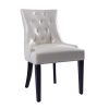 Cream Bounded leather Dinng Chair Living Room Chair (2 pcs set)