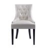 Cream Bounded leather Dinng Chair Living Room Chair (2 pcs set)