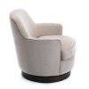 Richfield Oatmeal Wood Base Swivel Chair