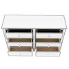 Elegant Mirrored Dresser with 6 Drawers; Modern Silver Finished Dresser 56.1&ldquo;L x 18.1&rdquo; W x 36.4&rdquo; H for Living Room Bedroom