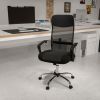 High Back Black Split Leather Chair with Mesh Back [BT-905-GG]