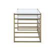 Shona Desk in Antique Gold & Clear Glass YJ