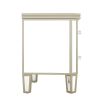 Elegant Mirrored 2-Drawer Nightstand End Table with Golden Lines for Living Room; Bedroom