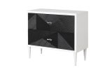 Dubni Accent Table in White &amp; Black Finish AC00394