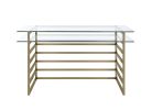 Shona Desk in Antique Gold & Clear Glass YJ