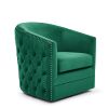 COCO 31.5&quot;W Velvet Swivel Accent Chair-Green