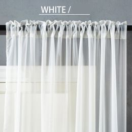 Modern And Simple Pure Color Cotton And Linen Window Screen (Option: White-150x250CM)