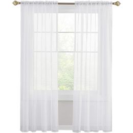 Modern Simple Thickened Solid Thin Window Gauze (Option: White-Punch 132x183cm)