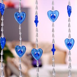 Household Plastic Crystal Acrylic Door Chain Decoration (Option: Transparent blue-130x90)