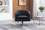 COOLMORE Swivel Barrel chair living room chair with nailheads and Metal base