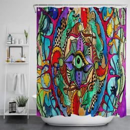 Digital Print-free Bathroom Curtain (Option: YLLHFK08-200x180CM)