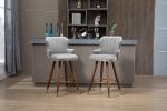 COOLMORE Swivel Bar Stools with Backrest Footrest ; with a fixed height of 360 degrees