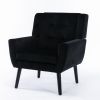 Modern Soft Velvet Material Ergonomics Accent Chair Living Room Chair Bedroom Chair Home Chair With Black Legs For Indoor Home