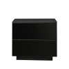 Modern High gloss UV Night Stand with 2 drawers & LED lights