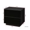 Modern High gloss UV Night Stand with 2 drawers & LED lights