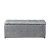 1 Piece Rectangular Storage Ottoman Short velvet with 2 Set Ottomans