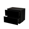 Modern High gloss UV Night Stand with 2 drawers & LED lights