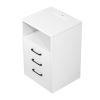 Nightstand with 3 Drawers and Cabinet; USB Charging Ports;  Wireless Charging and Remote Control LED Light