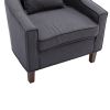 COOLMORE Accent Chair with Ottoman, Mid Century Modern Barrel Chair Upholstered Club Tub Round Arms Chair for Living Room