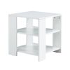 Square side table,simple style design,3-tier end table,wood living room nightstand,bedroom,easy assembly,1-pack