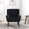 Modern Soft Velvet Material Ergonomics Accent Chair Living Room Chair Bedroom Chair Home Chair With Black Legs For Indoor Home