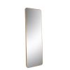 Full-Length Mirror 63"x20";  Round Corner Aluminum Alloy Frame Floor Full Body Large Mirror;  Stand or Leaning Against Wall for Living Room or Bedroom