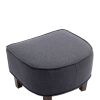 COOLMORE Accent Chair with Ottoman, Mid Century Modern Barrel Chair Upholstered Club Tub Round Arms Chair for Living Room