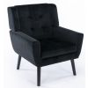 Modern Soft Velvet Material Ergonomics Accent Chair Living Room Chair Bedroom Chair Home Chair With Black Legs For Indoor Home