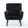 Modern Soft Velvet Material Ergonomics Accent Chair Living Room Chair Bedroom Chair Home Chair With Black Legs For Indoor Home