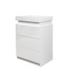 Modern High gloss UV Night Stand with 3 drawers & LED lights